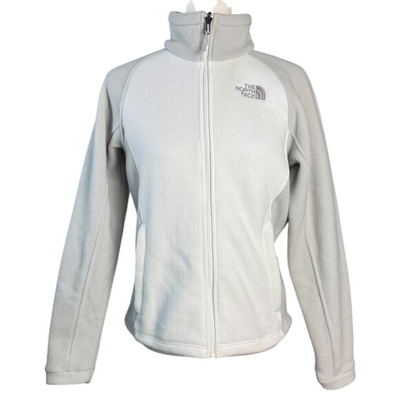 The North Face Khumbu Fleece Jacket Two-Tone Gray and White Womens Size SM - Picture 2 of 10